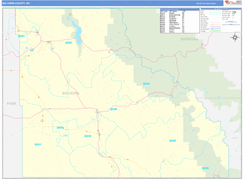 Big Horn County, WY Digital Map Basic Style